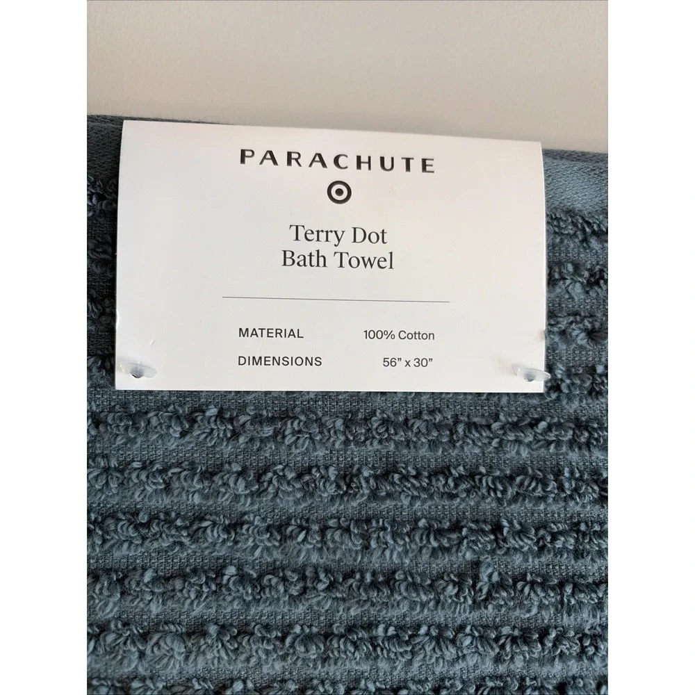 Parachute Brand Terry Dot Bath Towel in Cove - 100% Cotton